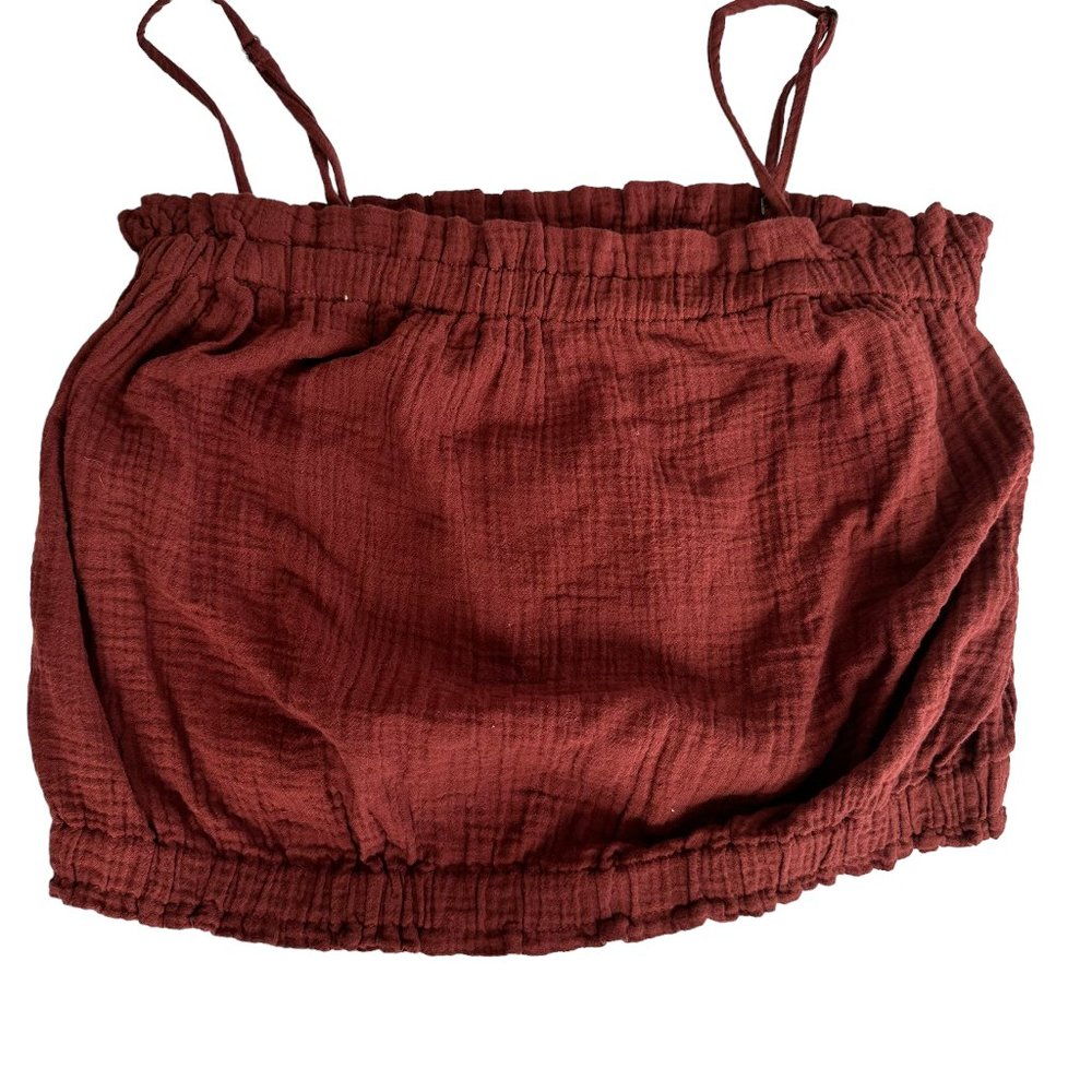 Anthropologie April Convertible Gauzy Tank Top Soft Orange/Rust Size Medium NWT - Picture 3 of 6